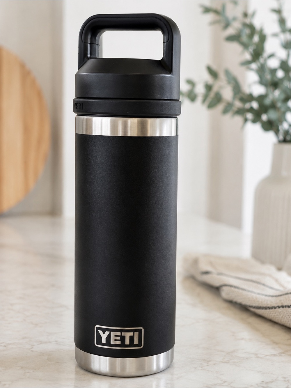 Yeti Rambler Peloton Water Bottle Black Stainless Insulated Tumbler